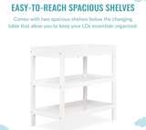 Dream On Me, Ridgefield Changing Table, White, 33.5x16x33.5 Inch