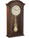 Seiko Gold Tone & Arched Wall Clock with Pendulum and Dual Chimes, 25 x 12.25 x 5 Inch