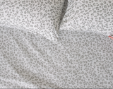 Juicy Couture – Microfiber Sheet Set | Silver Leopard Queen Size Bed Sheets | 4 Piece Set Includes Fitted Sheet, Flat Sheet and 2 Pillowcases | Deep Pockets, Wrinkle Resistant and Anti Pilling
