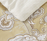 Comfort Spaces Bed in A Bag - Trendy Casual Design Cozy Comforter with Complete Sheet Set with Side Pocket, All Season Cover, Matching Shams Queen, Sienna, Paisley Wheat 9 Piece