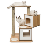 Vesper Cat Tree, Double, Walnut, 52048