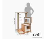 Vesper Cat Tree, Double, Walnut, 52048