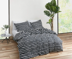 Marimekko - Queen Duvet Cover Set, Cotton Bedding with Matching Shams & Button Closure, All Season Home Decor (Rasymatto Black, Queen)