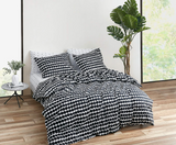 Marimekko - Queen Duvet Cover Set, Cotton Bedding with Matching Shams & Button Closure, All Season Home Decor (Rasymatto Black, Queen)
