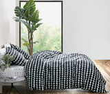 Marimekko - Queen Duvet Cover Set, Cotton Bedding with Matching Shams & Button Closure, All Season Home Decor (Rasymatto Black, Queen)