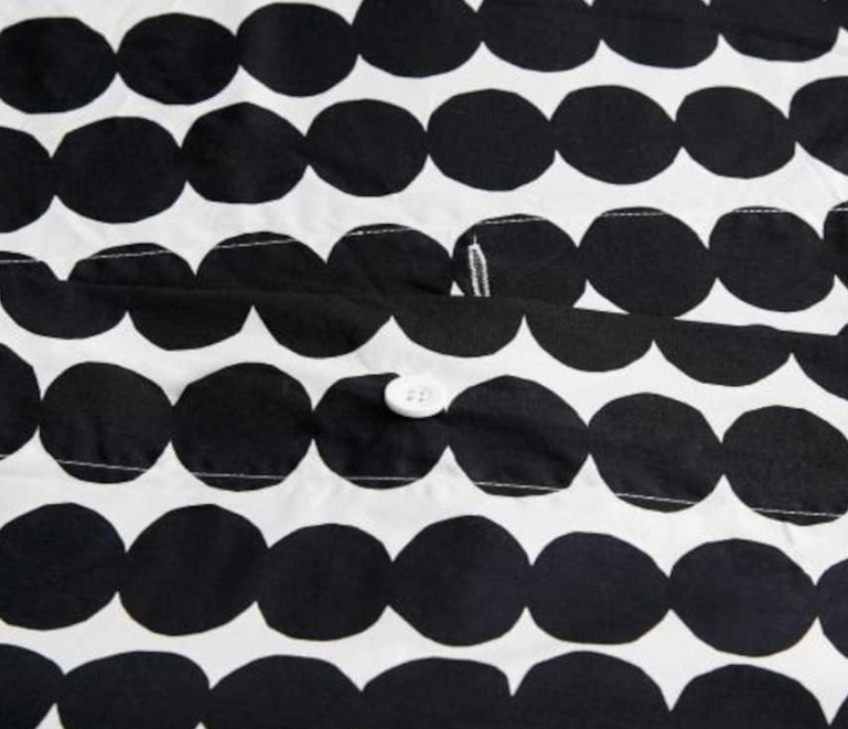 Marimekko - Queen Duvet Cover Set, Cotton Bedding with Matching Shams & Button Closure, All Season Home Decor (Rasymatto Black, Queen)