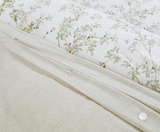 Laura Ashley Home - King Duvet Cover Set, Cotton Reversible Bedding with Matching Shams, Medium Weight Bedding for All Seasons (Lindy Green, King)