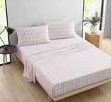 Marimekko- King Sheet Set, Cotton Percale Bedding Set, Crisp & Cool, Lightweight & Breathable (Pieni Tiiliskivi Red, King)