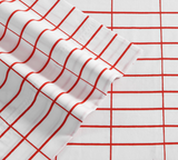 Marimekko- King Sheet Set, Cotton Percale Bedding Set, Crisp & Cool, Lightweight & Breathable (Pieni Tiiliskivi Red, King)