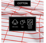 Marimekko- King Sheet Set, Cotton Percale Bedding Set, Crisp & Cool, Lightweight & Breathable (Pieni Tiiliskivi Red, King)