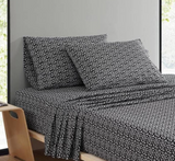 Marimekko - King Sheets, Cotton Percale Bedding Set, Crisp & Cool Home Decor (Pikkuinen Unikko Black,4 pcs, King)