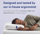 Casper Sleep Foam Pillow for Sleeping, King, White