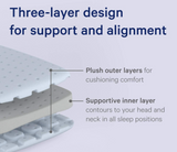 Casper Sleep Foam Pillow for Sleeping, King, White