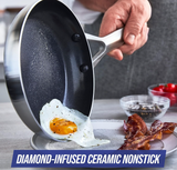 Blue Diamond Infused Ceramic Nonstick Frying Pan, Silver, 8", CC003685-001