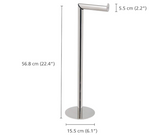 Joseph Joseph 70594 EasyStore Luxe 2-in-1 Stainless-steel Toilet Roll Stand