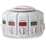 KitchenArt Auto-Measure Carousel, 12 Canister, White