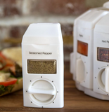 KitchenArt Auto-Measure Carousel, 12 Canister, White