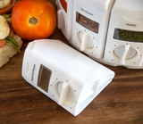 KitchenArt Auto-Measure Carousel, 12 Canister, White