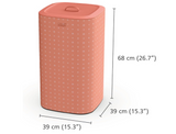 Joseph Joseph Tota Pop - 60-liter Laundry Hamper Separation Basket with lid, 2 Removable Washing Bags with Handles, Coral/Green