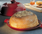 Emile Henry Made In France Bread Cloche, 13.2 x 11.2"", Burgundy