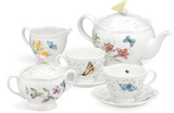 Lenox Butterfly Meadow 8-Piece Tea Set, Service for 2, White