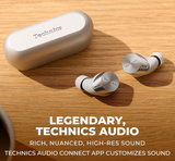 Technics EAH-AZ60M2ES (Silver) Hi-Fi True Wireless Earbuds II with Noise Cancelling