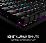 CORSAIR K70 CORE RGB Mechanical Gaming Keyboard - Pre-lubricated Corsair MLX Red Linear Keyswitches - Sound Dampening - Media Control Dial - iCUE Compatible - QWERTY NA Layout - Black