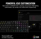 CORSAIR K70 CORE RGB Mechanical Gaming Keyboard - Pre-lubricated Corsair MLX Red Linear Keyswitches - Sound Dampening - Media Control Dial - iCUE Compatible - QWERTY NA Layout - Black