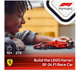 LEGO Speed Champions Ferrari SF-24 F1 Race Car Toy with a Collectible Formula 1 Driver Minifigure - Model Kits for 10+ Year Old Boys & Girls or Adult Motorsport Fans