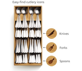 Joseph Joseph 851697 DrawerStore Bamboo Cutlery Organiser, Large