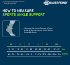 BAUERFEIND, 1 Unisex Ankle Support for Sports, Right Ankle Brace, For Ball Sports, Physical Activities, Stabilization, With Level Strap System, Size: XXL, Rivera