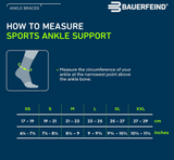 BAUERFEIND, 1 Unisex Ankle Support for Sports, Right Ankle Brace, For Ball Sports, Physical Activities, Stabilization, With Level Strap System, Size: XXL, Black