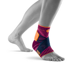 Bauerfeind Sports Ankle Support - Breathable Compression, Figure 8 Taping Strap, Air Knit Fabric, Secure Fit, Freedom of Movement (Pink, X-Small/Left)