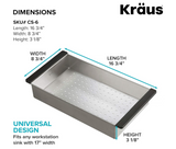KRAUS Stainless Steel Colander for Workstation Kitchen Sink, CS-6