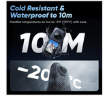 Insta360 X4-8K Waterproof 360 Action Camera, 4K Wide-Angle Video, Invisible Selfie Stick Effect, Removable Lens Guards, 135 Min Battery Life, AI Editing, Stabilization, for Sports, Travel, Outdoor