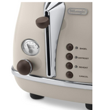 TOASTER W/LID-2SL/VINTAGE BEIGE DELONGHI 82/TOV2003.BG