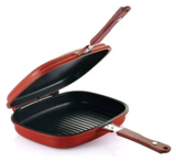 FRYING PAN-2 SIDED/RED/MED HAPPYCALL S STEEL