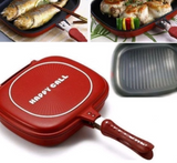 FRYING PAN-2 SIDED/RED/MED HAPPYCALL S STEEL