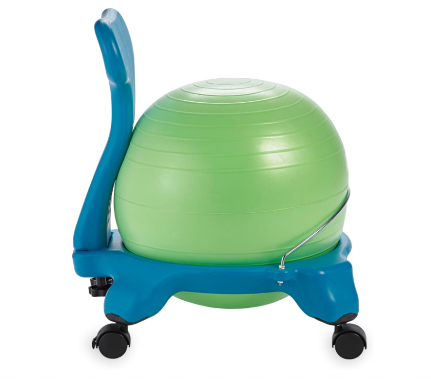 Gaiam Kids Balance Ball Chair - Classic Children's Stability Ball Chair, Alternative School Classroom Flexible Desk Seating for Active Students Secondary image