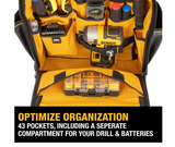 DEWALT Tool Backpack, Tool Storage and Organization, Durable and Water Resistant (DWST560102)