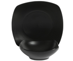 Gibson Home Zen Buffet Matte Porcelain Plates and Bowls Dinnerware Set - Black, Service for 4 (8pcs)