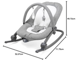 Baby Delight Aura Deluxe | Portable Baby Bouncer for Infants | Baby Rocker | Quilted Charcoal Tweed