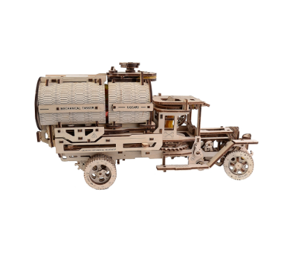 Ugears Tanker Mechanical Model Kit - DIY 3D Wooden Puzzles for Adults Truck with Working Engine - Moving 3D Puzzle Building Kits with Can Holder - Adult Puzzle Gift for Fathers Day - 594 Pcs Main image