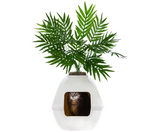Good Pet Stuff, The Courtyard Hidden Litter Box, Artificial Plants & Enclosed Square Cat Planter Litter Box, Vented & Odor Filter, Easy to Clean, White Birch