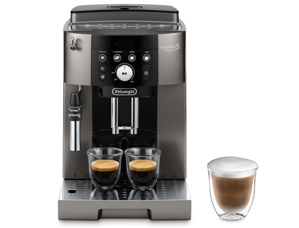 DeLonghi Magnifica S ecam250.33.tb - Smart Fully Automatic Coffee Machine, Steel Tray, Smart Steam wand, Additional recipes, black color