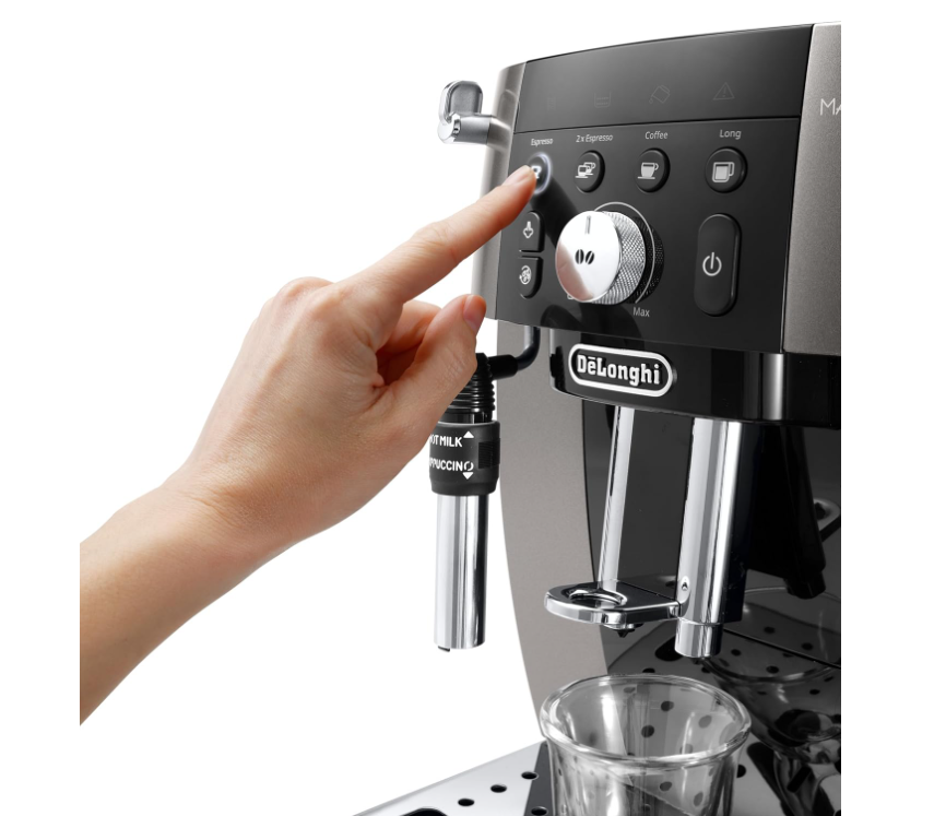 DeLonghi Magnifica S ecam250.33.tb - Smart Fully Automatic Coffee Machine, Steel Tray, Smart Steam wand, Additional recipes, black color