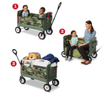Radio Flyer 3-in-1 Camo Wagon Green, 39.37 x 18.50 x 30.71 Inches
