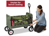 Radio Flyer 3-in-1 Camo Wagon Green, 39.37 x 18.50 x 30.71 Inches