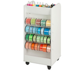 Honey-Can-Do CRT-06345 Rolling Craft Storage Cart with 3-Drawers, White, 15.91" x 33.62"