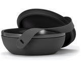 W&P Porter Ceramic Bowl Lunch Container w/Protective Non-slip Exterior, Charcoal 1 Liter